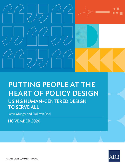 Title details for Putting People at the Heart of Policy Design by Jamie Munger - Available